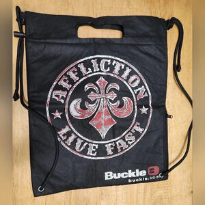 Affliction Buckle Logo Insulated Zip Up Drawstring Bag